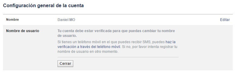 verificar cuenta facebook