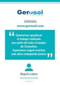Opinión de Gerosol sobre Cronoseo