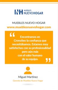 Opinión de Muebles Nuevo Hogar sobre Cronoseo