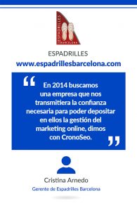 Opinión de Espadriles sobre Cronoseo